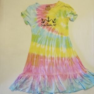 Outer Banks NC tie-dye dress, girls XS (5/6)